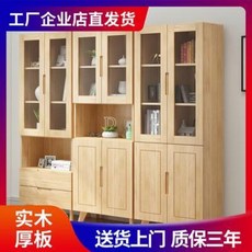 우드쇼케이스 양주 6문그릇장 원목 북 수납장 선반 방진 유리문 전시장 다기능 조합 수납장, 01 B03 하이 180x 두께 32x 폭, 01 0.60.8미터 너비