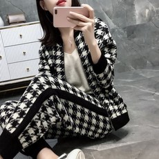 바둑판 투피스 정장 모직 바지 집업 점퍼 조거팬츠 한벌 정장 오피스 중년
