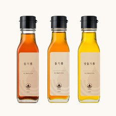 전통 방앗간 국산 참기름 들기름 생들기름 선물세트 120ml 3개