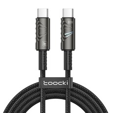 Toocki 100W 고속충전케이블 PD E-마크 고속데이터케이블 480Mbps TQ-X76C2, 2개입, 그레이, 2m