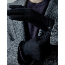 헤지스 악세서리 20FW [신상]블랙 로고 베이직 남성장갑 HJGV0F021BK