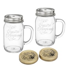 보르미올리 제니에띠 빨대 뚜껑 2p + 일반 뚜껑 2p + 콰트로 드링킹 머그컵 클리어 415ml x 2p 1세트, 4세트
