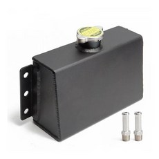 알루미늄 범용 냉각수 확장 충전 탱크 오버플로 저장소 혼다 시빅 240SX WRX, [02] Black, 02 Black, 02 Black