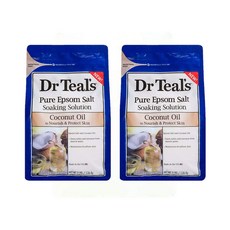 닥터틸즈 앱섬솔트 소킹솔류션 코코넛오일 입욕제 1.36kg 2팩 Dr. Teal's
