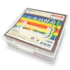 더이안 종이나라 10색 500매 우리한지 색종이 한지공예 (손잡이케이스), 단품