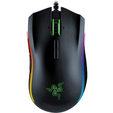 Razer 레이저 맘바 엘리트 유선 게이밍 마우스, 블랙, Razer Mamba Elite