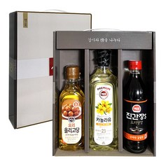 식용유선물세트 명품오일기프트 3종세트 선물세트 10세트 해표카놀라유+올리고당+진간장 설선물세트 명절선물세트 식용유선물세트, 1개