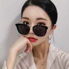 멜라크메 남여공용 편광 빅사이즈 오버 라운드 사각 블랙 선글라스
