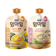 맘마밀 바나나단호박 100g + 맘마밀 아스파라거스 100g 각 10팩 총20팩, 20개, 맘마밀 바나나단호박+ 맘마밀 아스파라거스 각 10팩 - 맘마밀단호박소고기