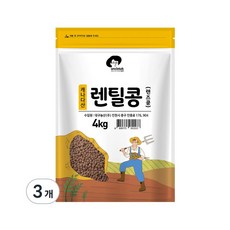 영양만점 엉클탁 렌틸콩 렌즈콩 식이섬유풍부 4kg 3개