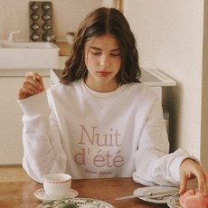 론론 NUIT D ETE SWEATSHIRT WHITE PINK