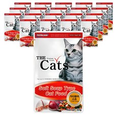 더캣츠 소프트 스프 타입 고양이 간식 파우치, 가다랑어, 50g, 20개 반려동물용품