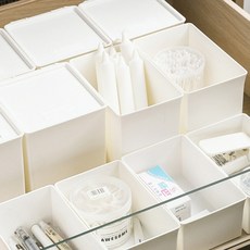 칸칸이 네임텍 서랍정리함 화장품 머리끈 화장대점리함 99890EA, 분리형뚜껑케이스(대)