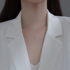 실버통통하트목걸이