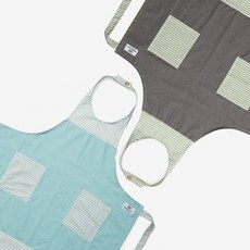 쉴드그린-전자파 대비 앞치마(어싱스냅 포함)-라이트(홑겹), 아쿠아, 1개