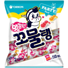 오리온 왕꿈틀이 꼬물탱 미니젤리 50p, 600g, 2개