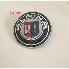 3D ALPINA 로고 자동차 전면 후드 엠블럼 82mm 후면 배지 74mm 휠 허브 캡 68mm 스티어링 스티커 45mm 고양이 링 1-7 개, 1pcs 82mm