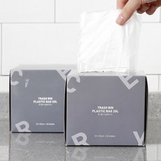 [KT알파쇼핑][대용량] 휴지통 비닐봉투 20L 100매, 2개