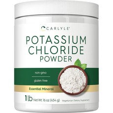 Carlyle Potassium Chloride Powder 칼라일 포타슘 칼륨 파우더 16oz 1병, 1개, 454g - 포타슘코코일글리시네이트