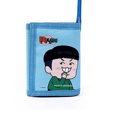 흔한남매 냐하 목걸이 3단 지갑-블루