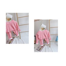 페어리키즈 아동 남녀공용 체크 3부 상하세트 실내복