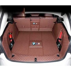 BMW 트렁크매트 인테리어 차량 X3 용품 바닥 실내, 꼬냑 브라운 - 소프트백 세트
