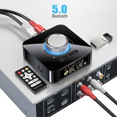 디지털 LED 디스플레이 오디오 어댑터 HiFi 스테레오 AUX RCA V50 리시버 송신기 헤드폰 TV용, 1개