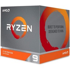 AMD 라이젠 9 3900X 12코어 24실 잠금 해제 데스크톱 프로세서Wraith Prism LED Cooler 포함 354021, Processor, 1개