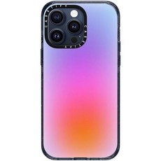  CASETiFY 임팩트 케이스 아이폰15 프로 맥스 Simple Neon Pink - 클리어 블랙 