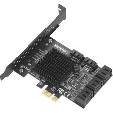 Diyeeni PCIE SATA 카드 8포트 III 6Gbps 컨트롤러 로우 프로파일 브래킷 PCIE1X 2X 4X 8X 16X 3.0 인터페이스 확장 카드Windows 78X, Diyeeni PCIE SATA 카드 8포트 III 6, 1개