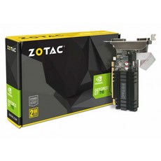 ZOTAC GT 710 2GB DDR3 LP NVIDIA GeForce GT 710탑재 팬 레스 비디오 카드(ZTGT710-2GD3LP001/ZT-71302-, 단일상품