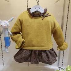 아가방 50% 겨울 베이비페어! 겨울에도 샬랄라 샤방샤방 이쁘고는 싶은데 공주꽈는 싫어 원피스! 세련된 머터드 리버티 프릴 틀림없이 이쁠거야