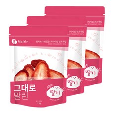 그대로말린 슬라이스 과일칩 오늘은 딸기, 3봉, 17g