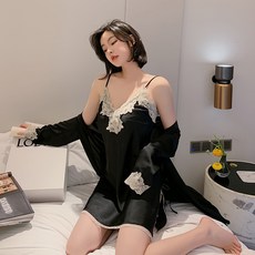 넥서스닷컴 야한슬립 0봄 여름 에어매쉬 커버 신부 모닝 끈나시 라이크 잠옷치마 실내복 홈웨어