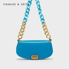 CHARLES & KEITH Saddle Bag CK2-20270892 Chain Shoulder Underarm Bag