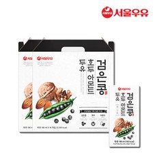 서울우유 검은콩 호두 아몬드 두유 190ml 32팩, 2박스