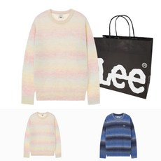 [백화점판] Lee 리 니트 스웨터 그라데이션 라운드 + 쇼핑백