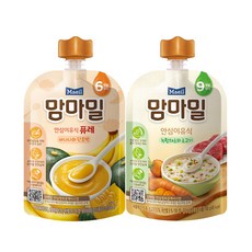 맘마밀 바나나단호박 100g + 맘마밀녹황채소소고기100G 각 10팩 총20팩, 20개, 맘마밀 바나나단호박 + 맘마밀녹황채소소고기 각 10팩 - 맘마밀6개월소고기