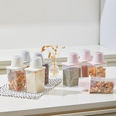 씨밀렉스 뉴컬러 도어미니 잡곡/보관통 950ml 8개, 아이보리
