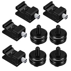 14 플래시 슈 마운트 어댑터 카메라 콜드 플래시 및 인치 리그 슈 키트 카메라 DSLR 핫 스탠드 어댑터 슈용, 2) 4PCS
