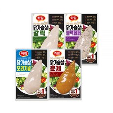 하림 냉장 닭가슴살 4종 10팩 골라담기, 냉장 닭가슴살 훈제 100g 10팩, 10개