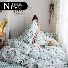 더블침대 NPVU 스윗 4종 풀패딩 순면 코튼 페어 1 8메터 침대시트 소녀마음 베실내화 키트, 춘효