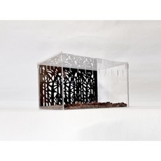 아크릴사육장 011 사이즈 40X25X25cm 도마뱀 파충류 크레사육장, 1개, 사육장 포함(백업)블랙