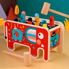 몬테소리 어린이용 나무 Whac-A-Mole 장난감 다기능 비트 슬라이드 조기 학습 교육 감각 Bab 어린이 선물, [01] A, 1개