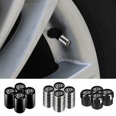 OUIO 자동차 휠 타이어 밸브 스템 캡 커버 기아 Ceed Sportage Rio 3 4 jd Cerato Sorento Picanto Optima niro carnival, 1개, Bblack, For KIA