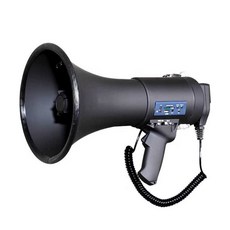 행사용 메가폰 스피커 확성기 운동회 싸이렌 증폭기, 청색/화이트(배터리 없음), 1개