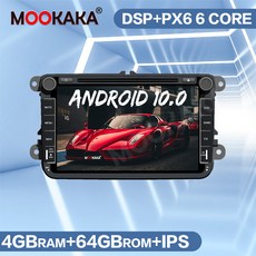 영어 매뉴얼 대중 골프 Polo Tiguan Passat B7 B6 Leon Skoda Octavia 차량 탑재 멀티미디어 플레이어 Android 10 64G 차량 탑재 GPS 내, 10.0 16GB MTK, 1개