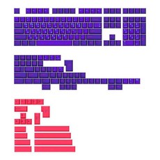 GJ 네온 세트 PBT 더블샷 키캡 세트 체리 프로파일 기계식 키보드 레이저 태국어 히브리어 아일랜드어 앨리스 히라가나 크릴 문자 한글 앨리스 60 87 104 108