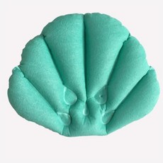반신욕 쿠션 욕조 배개 가정용 베개 안락한 포탄 모양 terrycloth 덮는 지원 머리와 목 팽창식 목욕, 무작위의