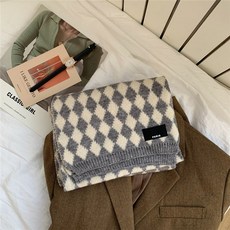 고비캐시미어체크머플러